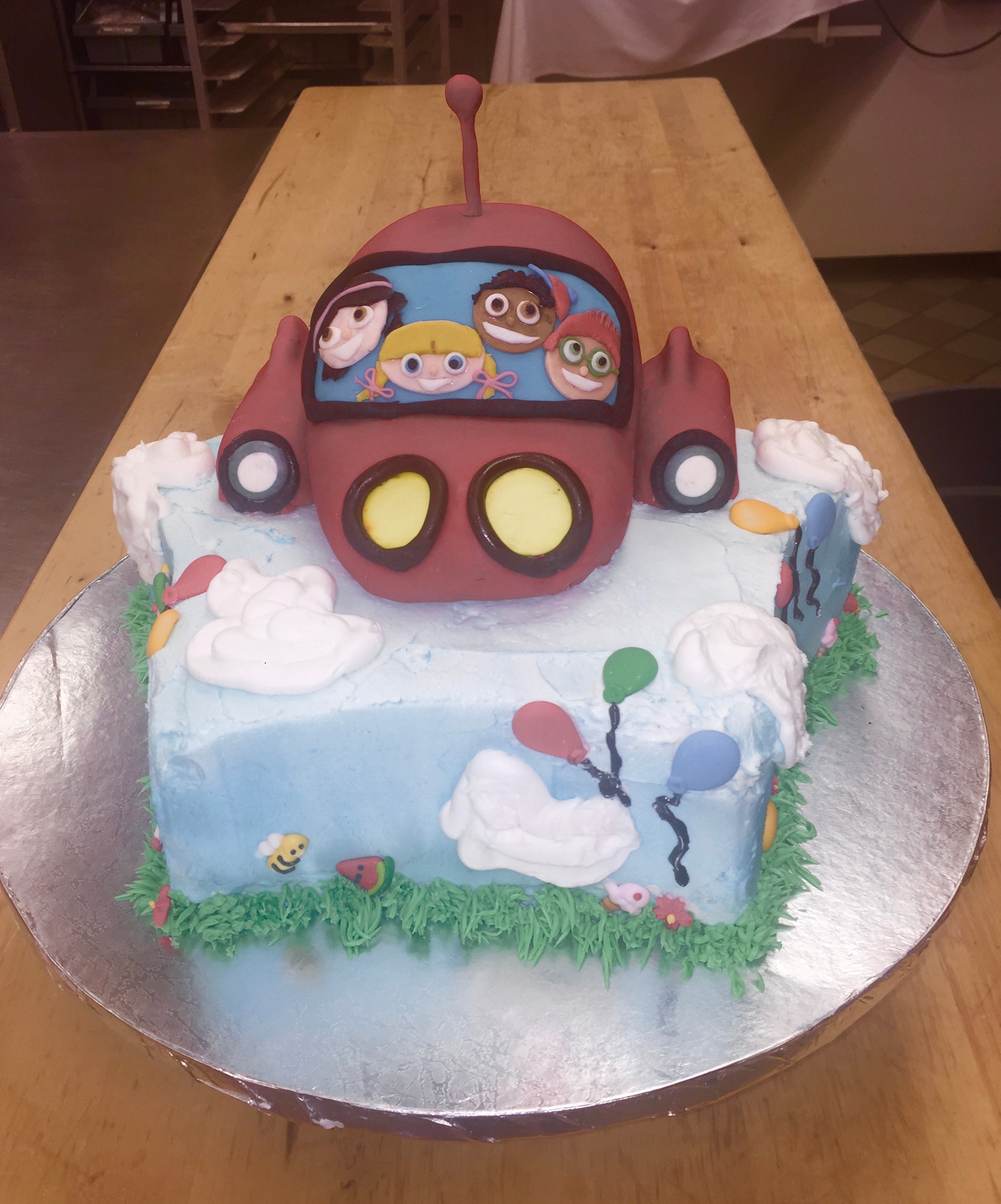 Little Einsteins Rocket birthday cake decorated with Creative Candy Dough